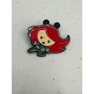 Disney Pin Marvel Black Widow Natasha Romanoff Kawaii Chibi Trading Pin
